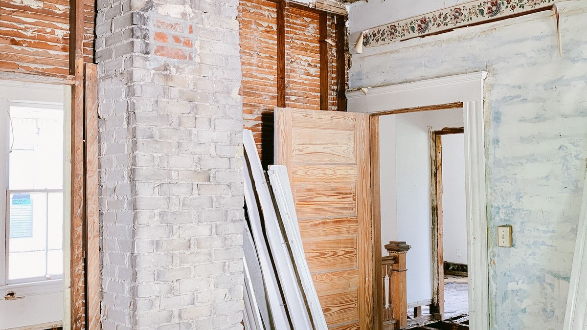 Interior of a building part-way through renovation